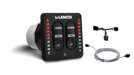 Manöverpanel 2 delad Flybridge med indikator och 30' (9,1m) kabel