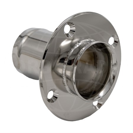 Bordsgenomföring rak med droppkant, RF, anslutning 45 mm