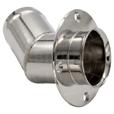 Bordsgenomföring vinklad 45° med droppkant, RF, anslutning 51 mm